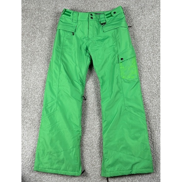Oakley Snow Pants Men Small Green HydroLite Shell Waterproof Ski Snowboard 32x31